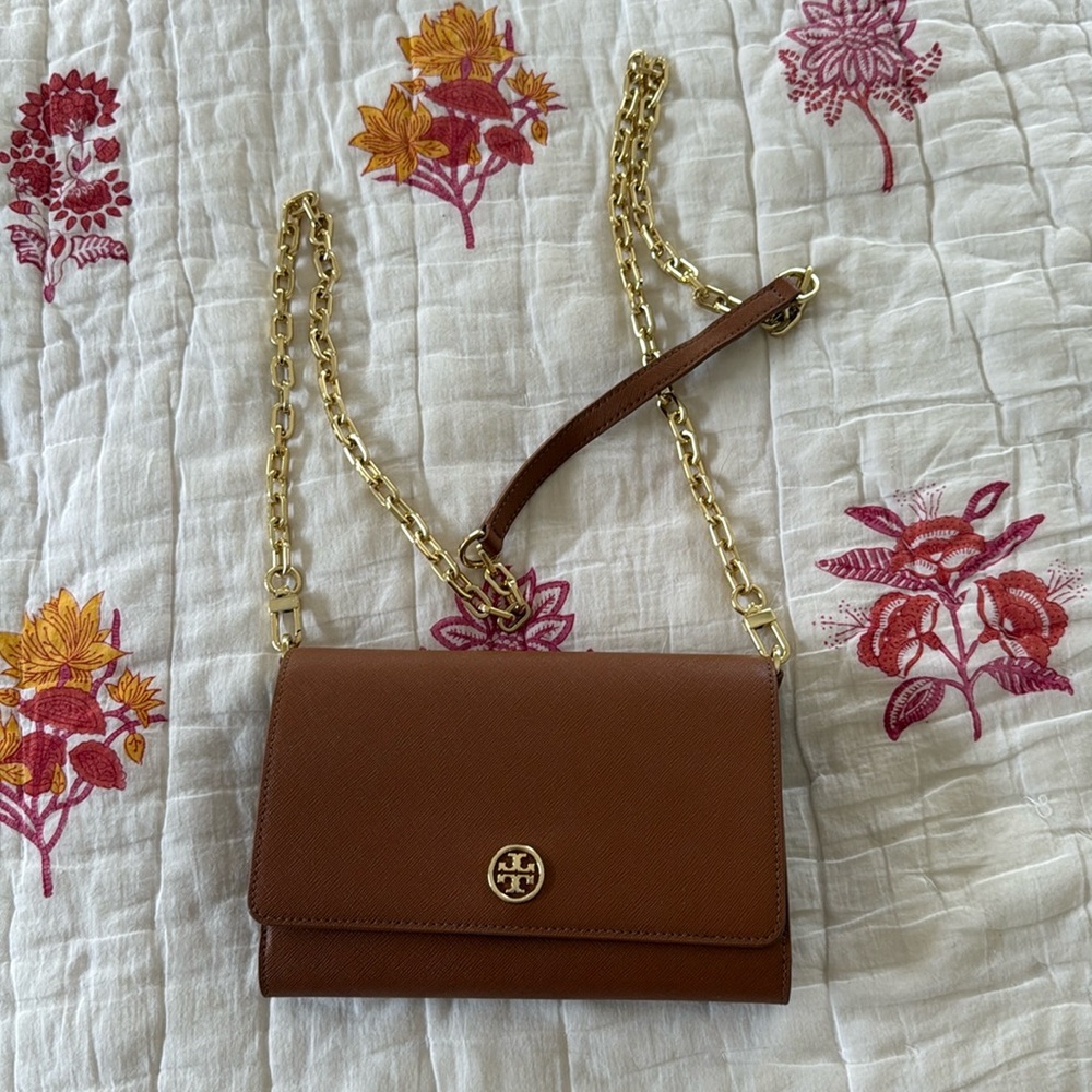 Tory Burch Caramel/Camel Clutch Crossbody